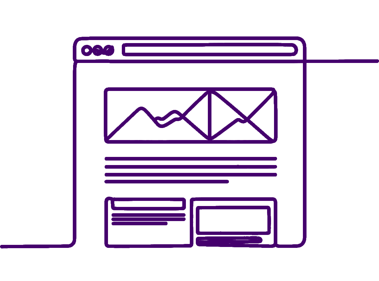 Website line art illustration